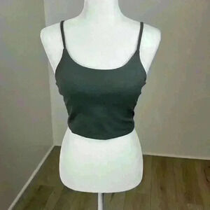 Grey Cropped Workout Tank (Unknown Brand)